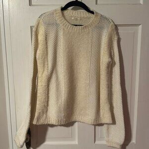 Tularosa Women's White XS Sweater; 50% cotton, 35% acrylic, 15% nylon